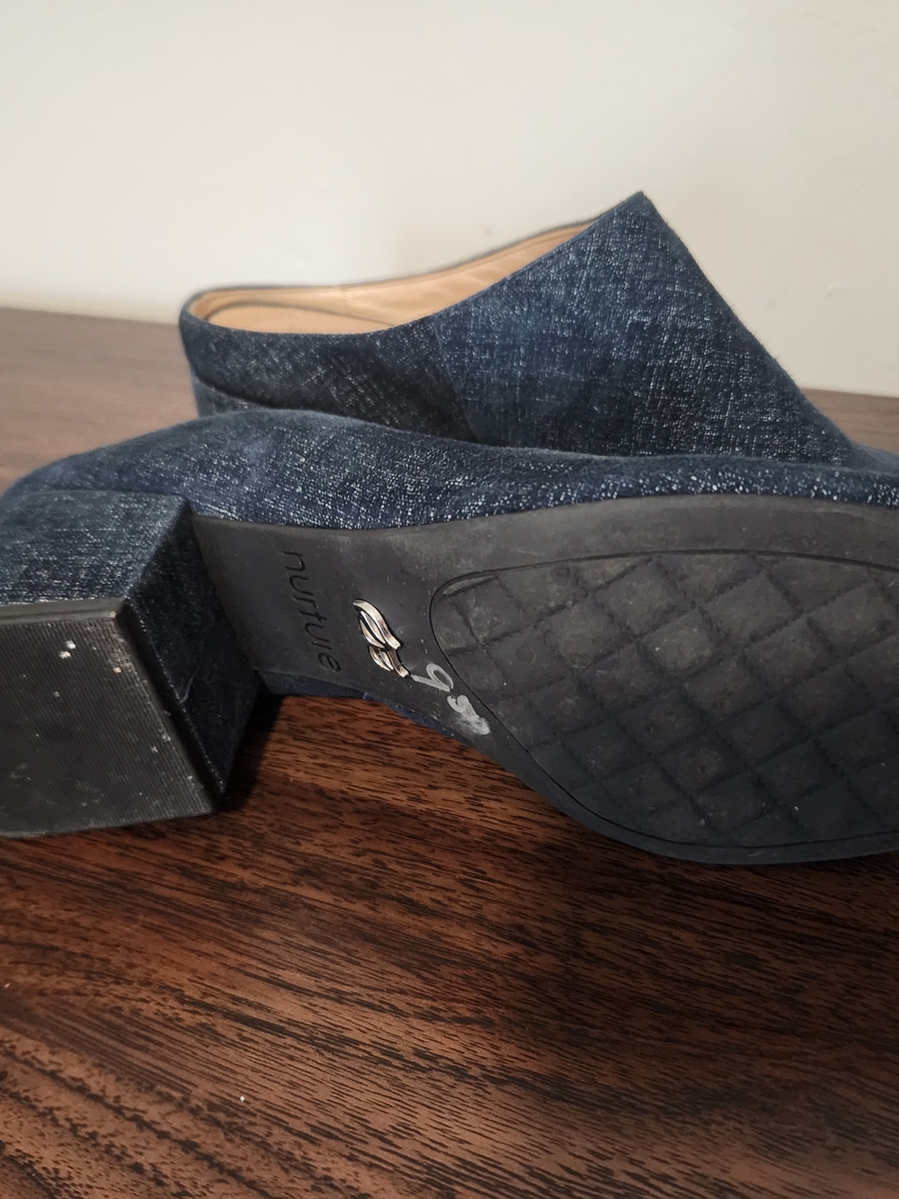Nurture by Lamaze Denim-Effect Open-Toe Mules - Dark Blue - Picture 3 of 4